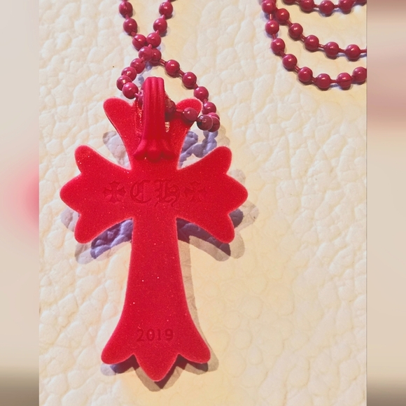NEW Chrome Hearts FNO Red Rubber CH Cross Limited Edition necklace. - Picture 2 of 4
